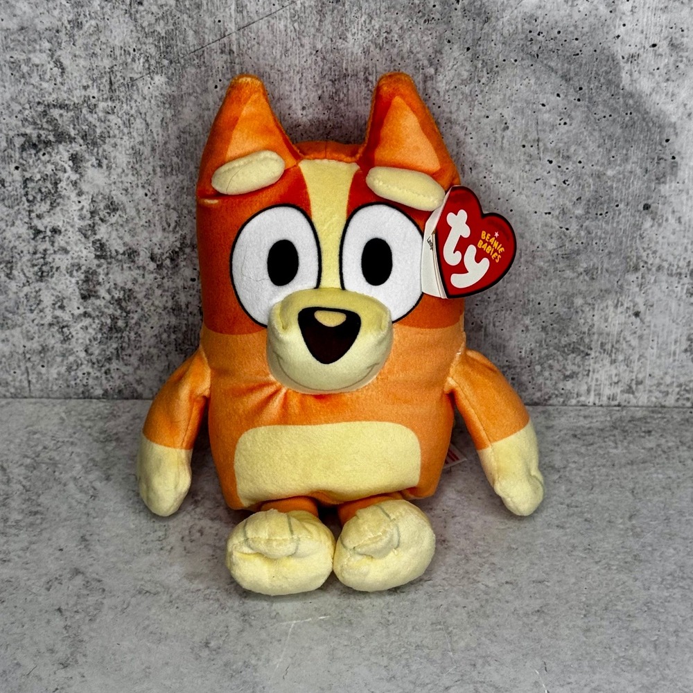 Ty Beanie Babies Bluey Bingo Orange Plush Dog Toy NWT